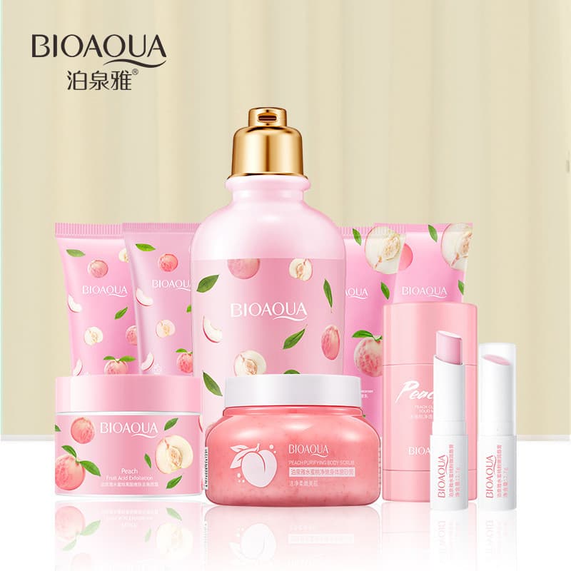 Poquanya Pêssego Rejuvenescedor Esfoliante Corporal Limpeza Profunda Esfoliante Clareador Produtos de Cuidados Corporais