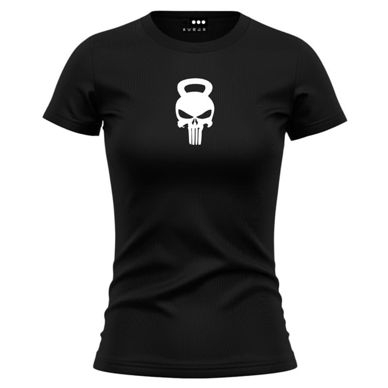 Camisetas The Punisher Dry Fit Baby Look Feminina Academia T-Shirt Crossfit
