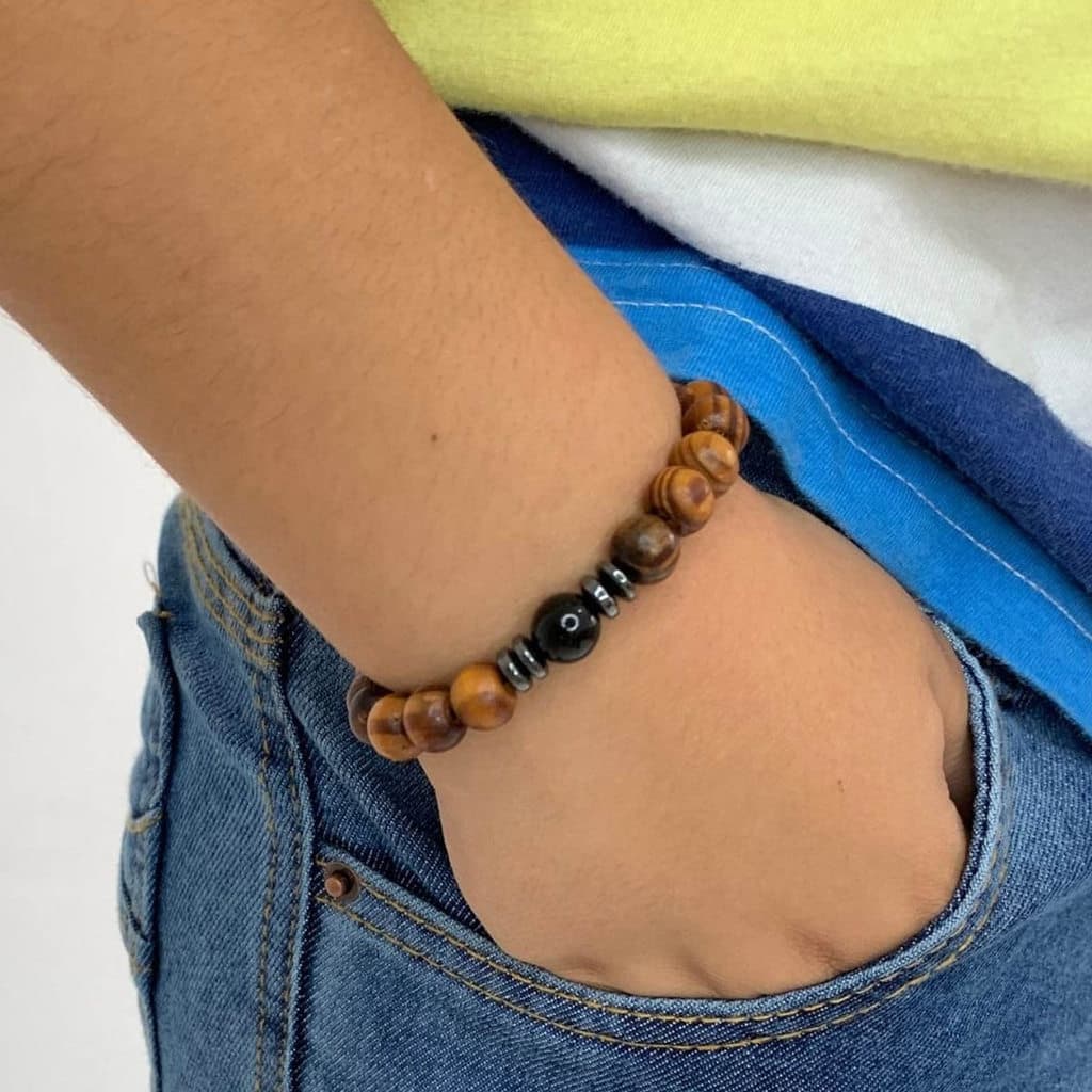 Pulseira Infantil Masculina Wood Black