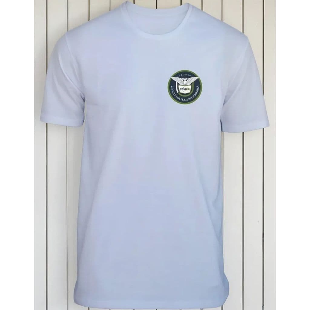 CAMISETA (CAMISA) UNIFORME COLÉGIO CIVICO MILITAR PARANÁ UNISEX BASICA