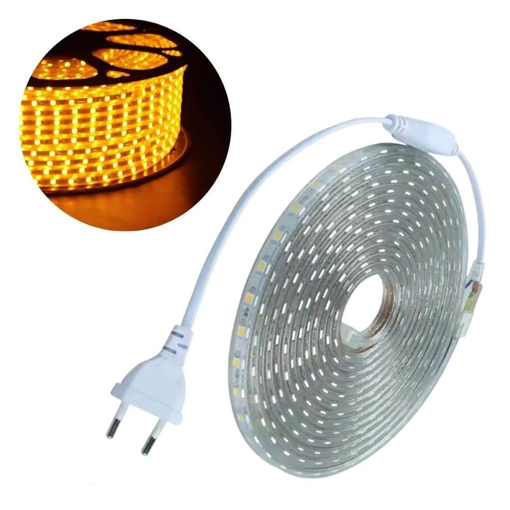 40 Metros Fita Mangueira LED 5050 C/ Conector Para Decoração 110V / 220V Amarelo
