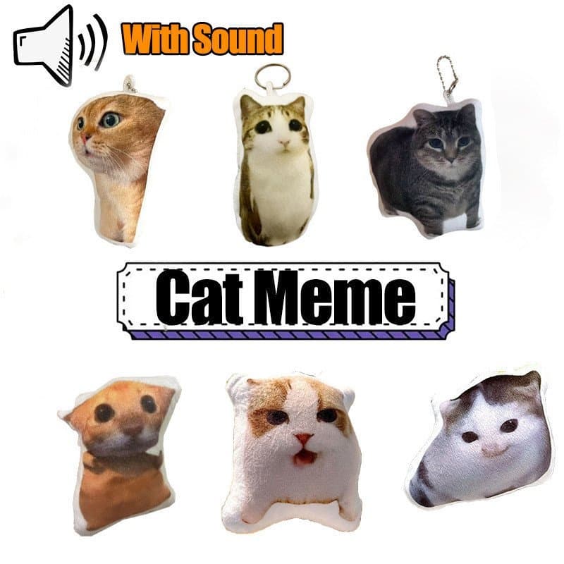 Oiiaooooiai Pingente De Gato , Chaveiro Vocal De Coruja Meowl , Pelúcia Requintada Criativa Elétrica Huh Decoração De Mo