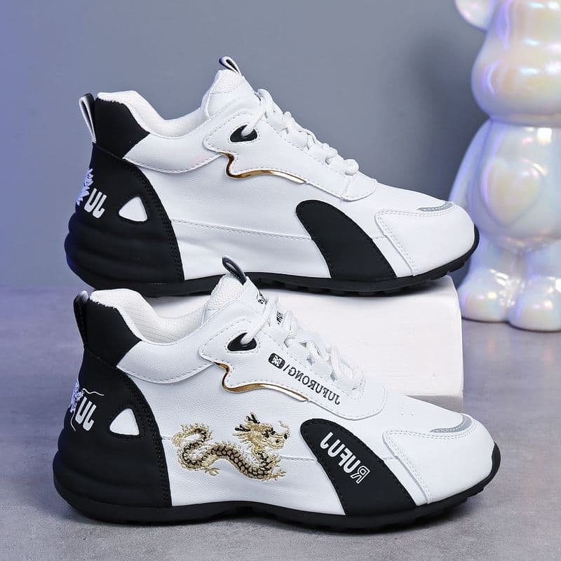 Outono de sola grossa leve moda respirável sapatos masculinos ao ar livre na moda confortável tênis altos ZMYT