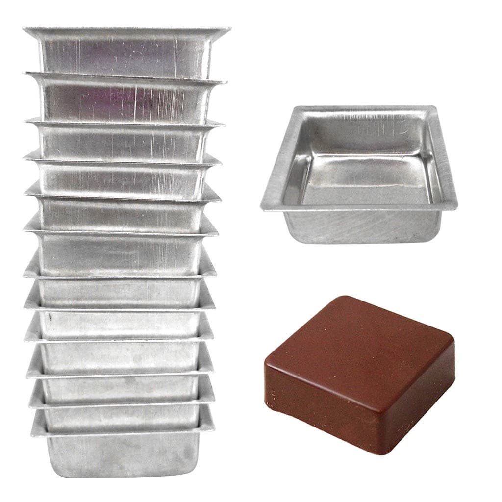 12 Forma Mini Pão Mel brownie Quadrada N2 Alumínio 6x6x2 Cm padaria festas confeitaria
