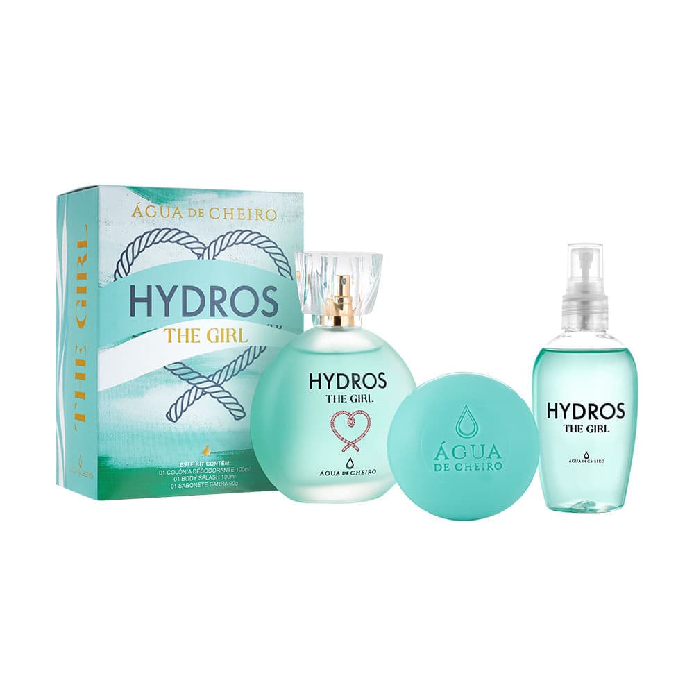 Kit Hydros The Girl (Deo Colônia + Body Splash + Sabonete) AGUA DE CHEIRO
