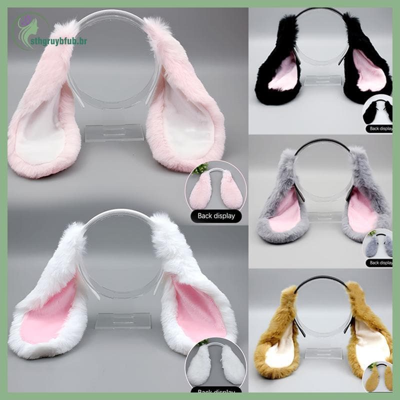 STHB Orelhas De Coelho Fofas , Argola De Cabelo De Pelúcia , Fantasia De Cosplay , Acessórios Para Adultos , Festa BR