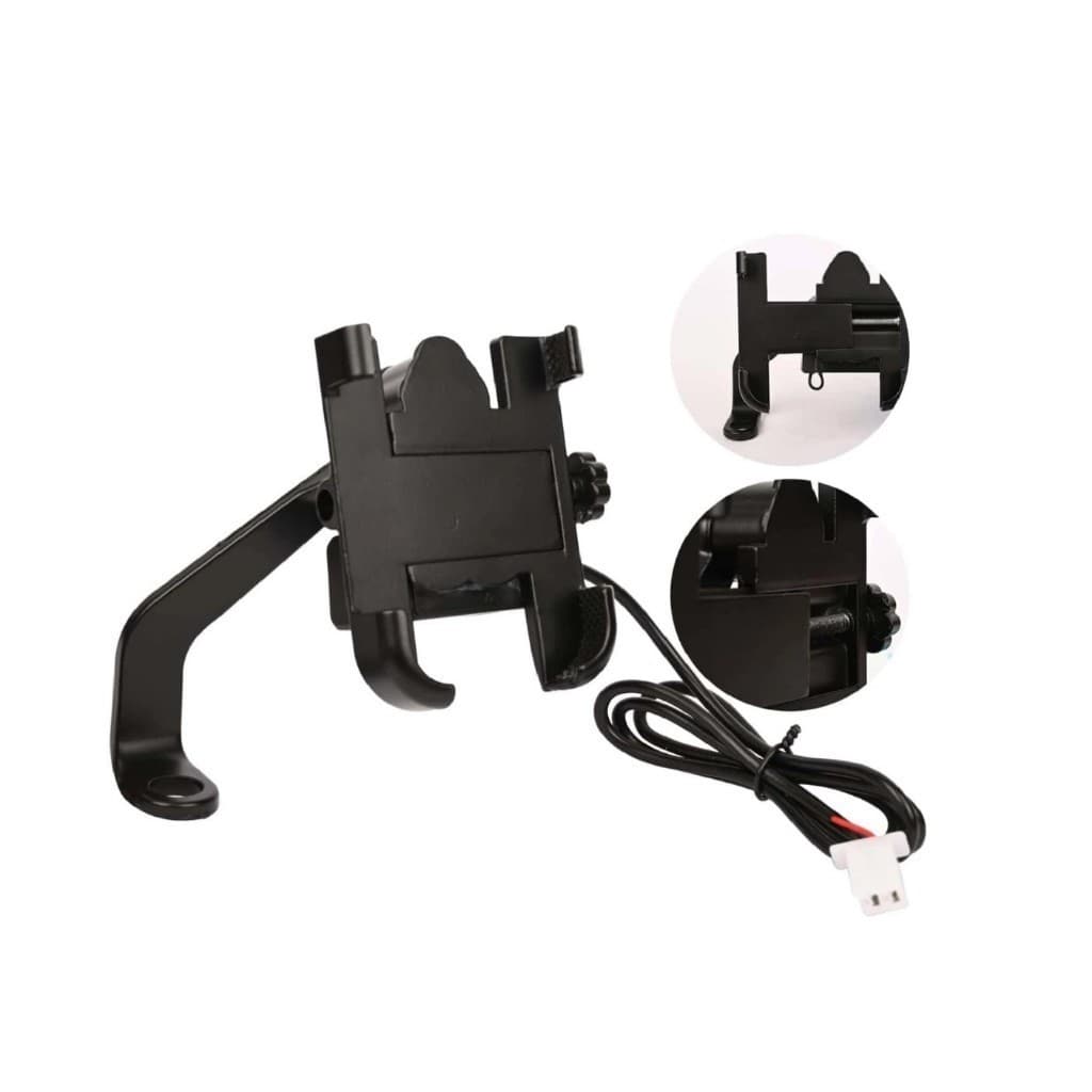 SUPORTE DE CELULAR PARA MOTO COM CARREGADOR  somente para Retrovisor Moto KICOOL