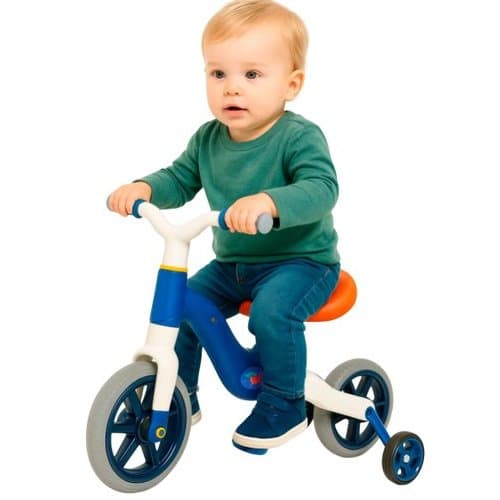 Bicicleta Infantil Equilibrio 2 Em 1 Rodinhas Removiveis Aprendizado Azul