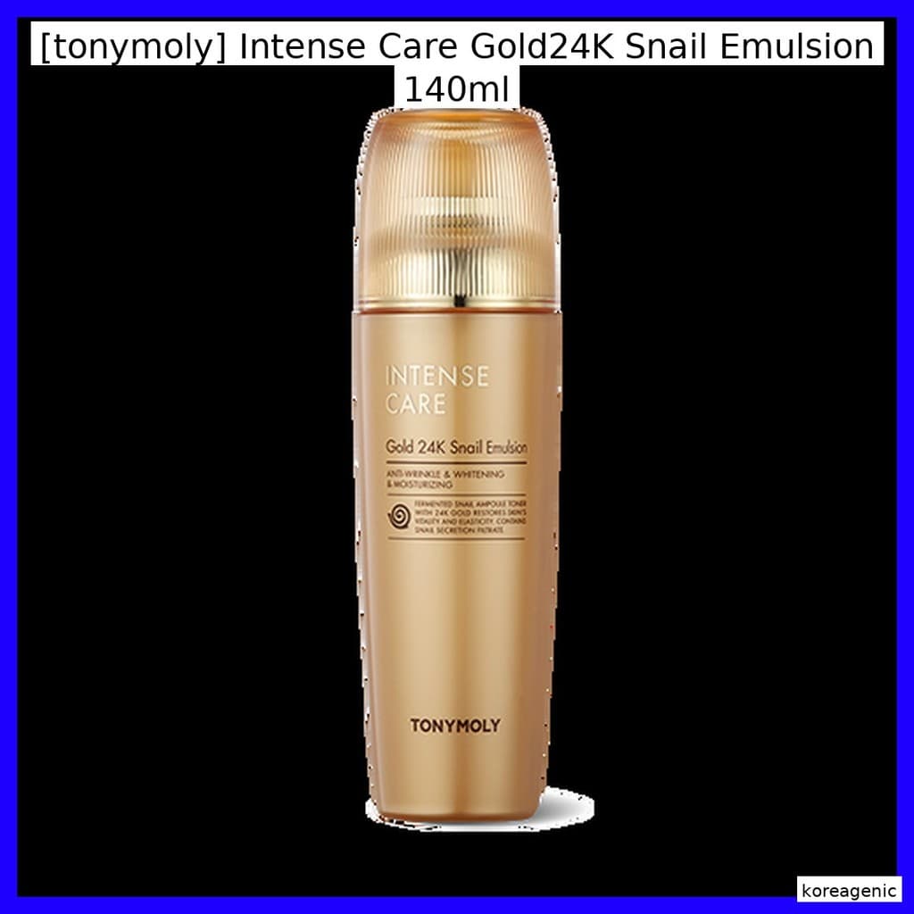 [tonymoly] Emulsão De Caracol Intense Care Gold24K 140ml/Hidratante , Rejuvenescedor Por koreagenic