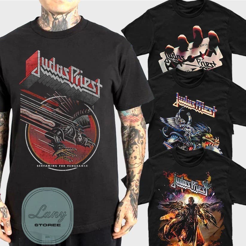 Camiseta Básica Rock  Judas Priest Camisa 100% Algodão Streetwear Temos Plus Size Lançamento Fã Club