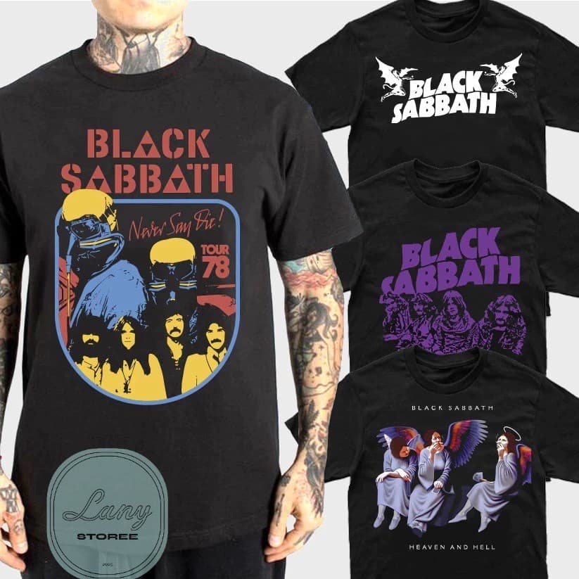 Camiseta Básica Rock Black Sabbath Camisa 100% Algodão Streetwear Temos Plus Size Lançamento Fã Club