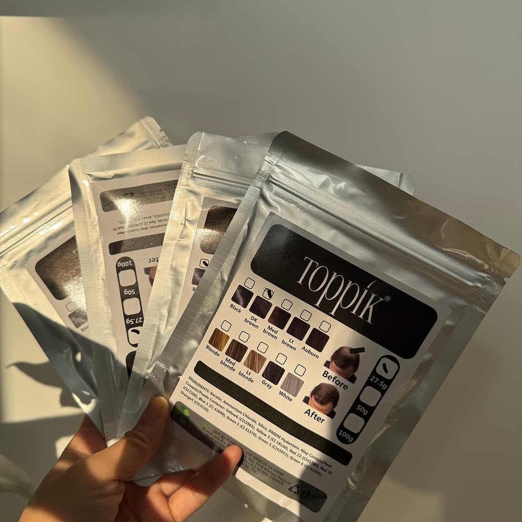 Topi topik❤Pó fino com enchimento invisível para costura de cabelo em pó antiaderente