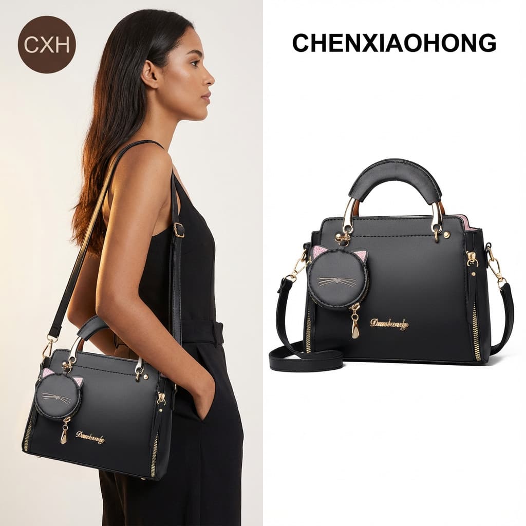 CHENXIAOHONG Bolsa de mão/transversal charmosa, com grande capacidade e design simples.