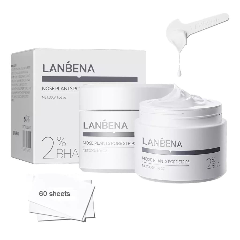 30g Lanbena Removedor De Cravos Máscara De Tiras De Nariz Má
