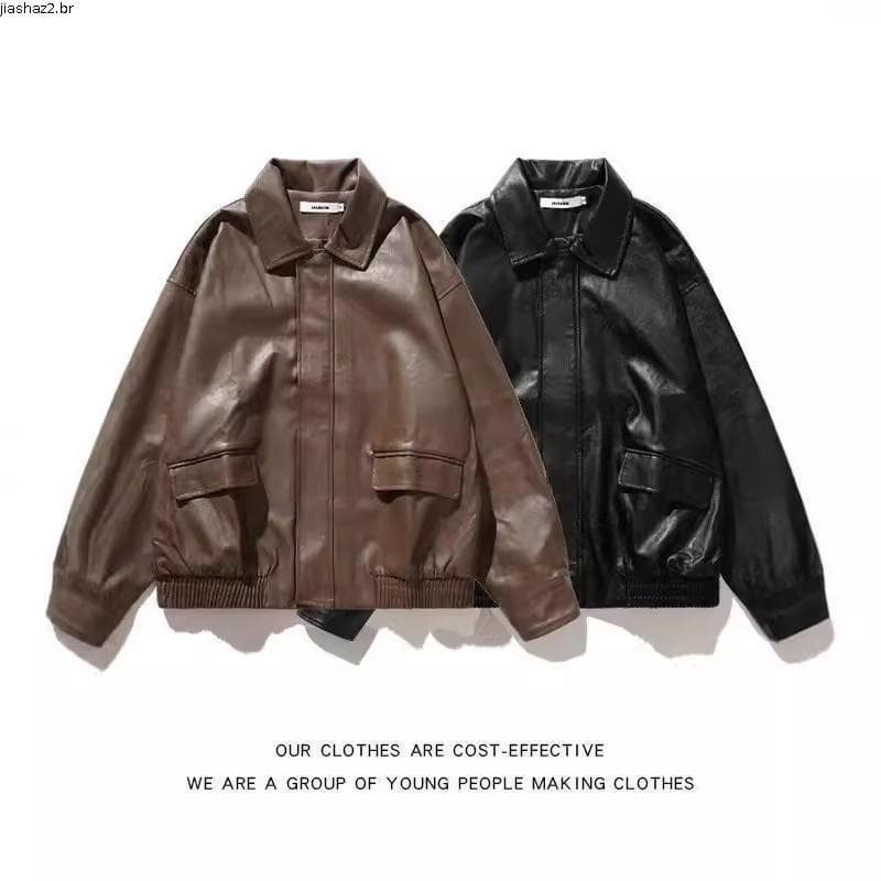 Boyue boyue motocicleta jaqueta de couro outono inverno europeu americano rufião bonito negócios Casual moda rua cor sól