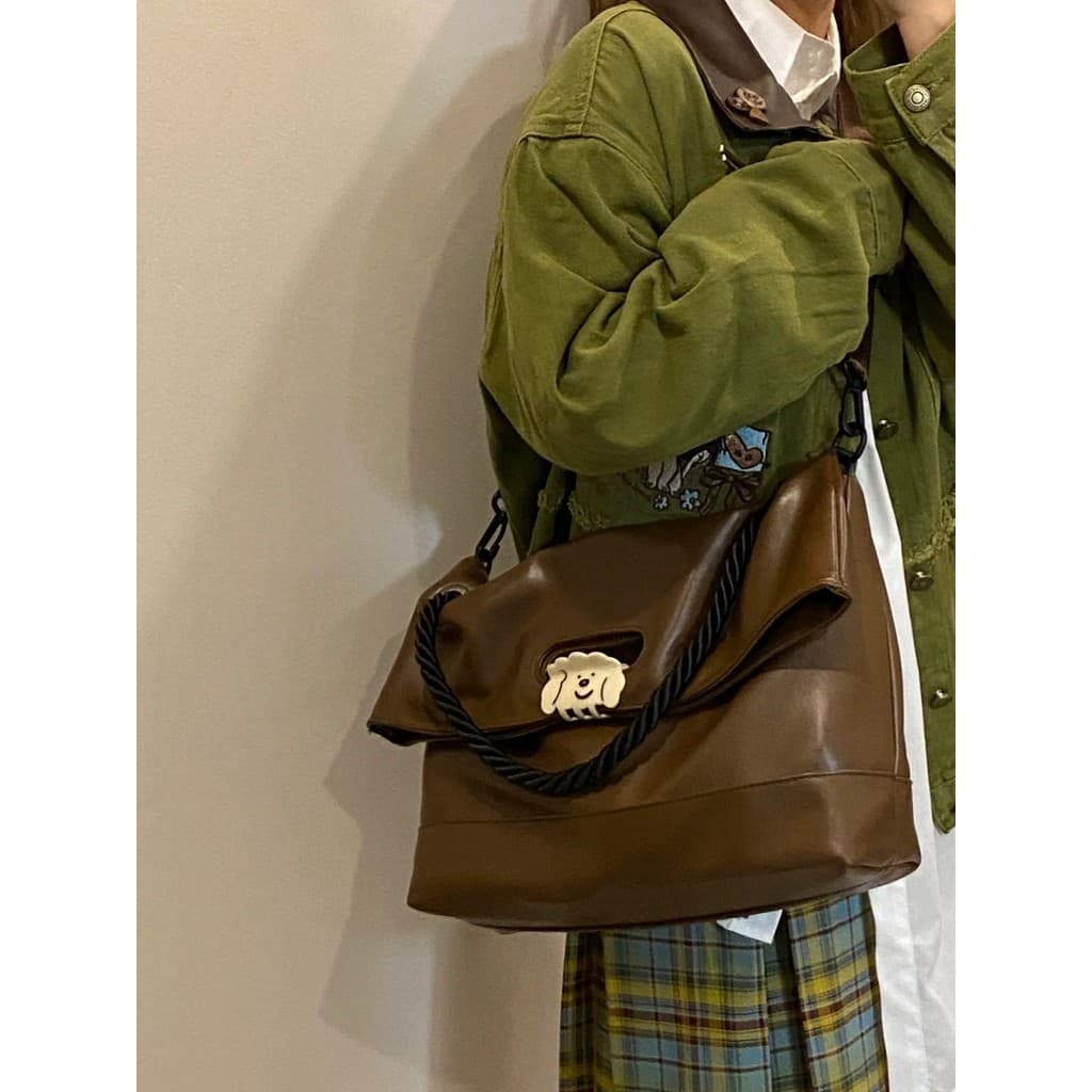 Sacola de grande capacidade feminina 2026 novo estilo nicho Commuter All-Match High-End faculdade saco estudante classe