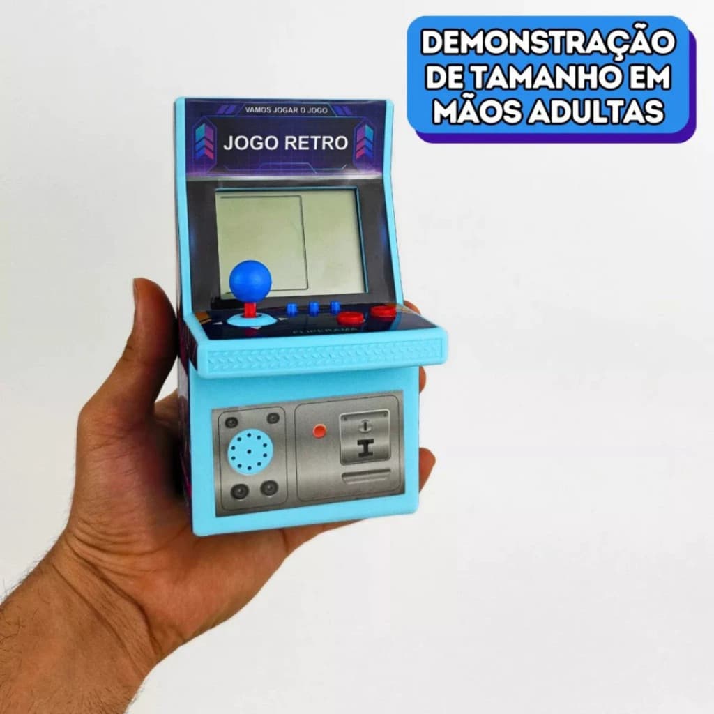 Mini Fliperama Retrô Tetris Portátil