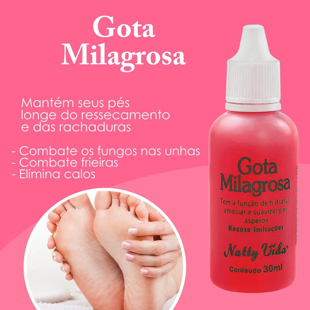 Gota Milagrosa Para Os Pés Contra Rachaduras Natty Vida