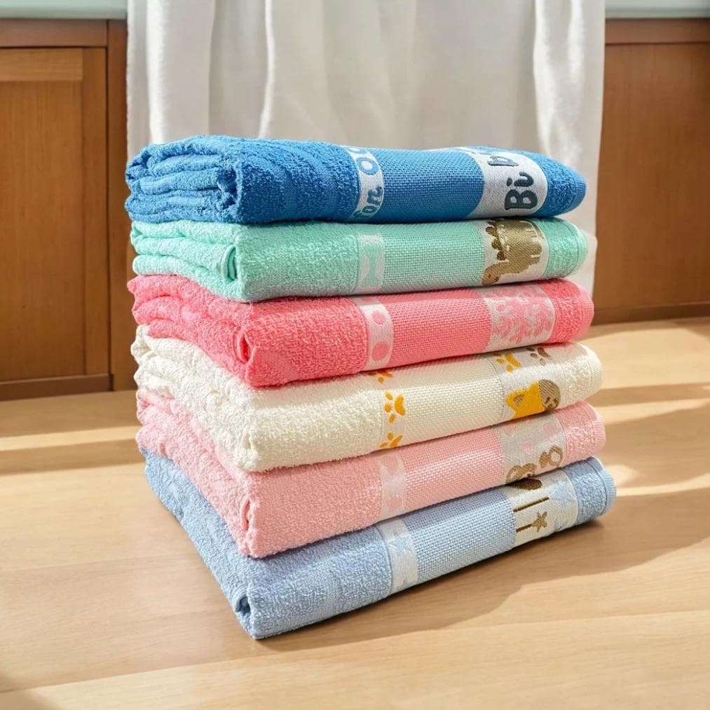 Kit 2 Toalhas de Banho Kids Infantil Para Bordar Ponto Cruz 100% Algodão