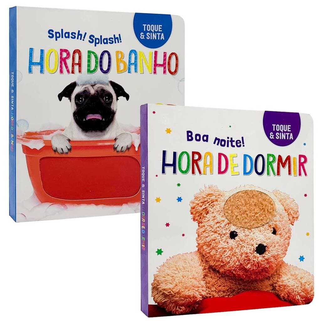 Kit Toque e Sinta - Hora de Dormir + Hora do Banho | 2 Livros