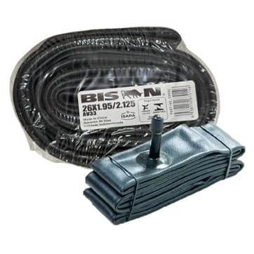 Câmara de Ar para Bicicleta Aro 26x1.95/2.125 Schrader 33mm - Bison