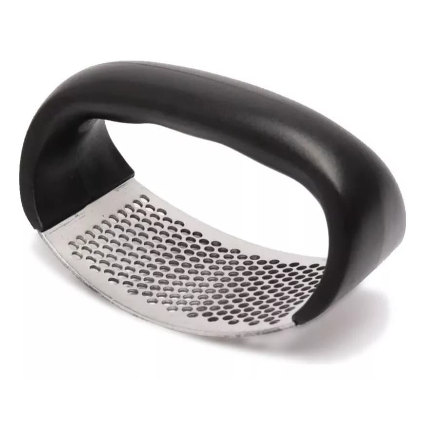 Amassador De Alho Inox Arqueado Prensa Manual Super Prático Para Cozinha Oferta