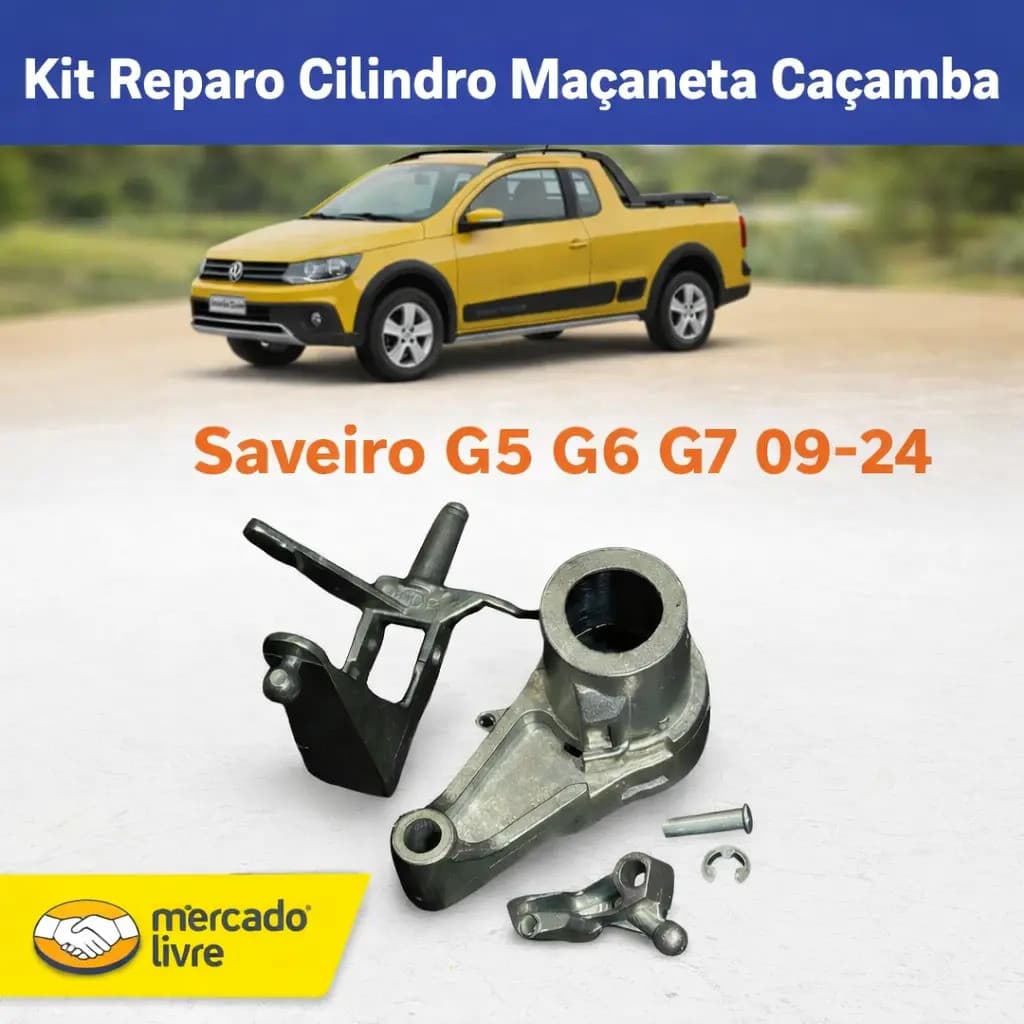 Kit Reparo Cilindro Tampa Maçaneta Caçamba Saveiro G5 G6 G7