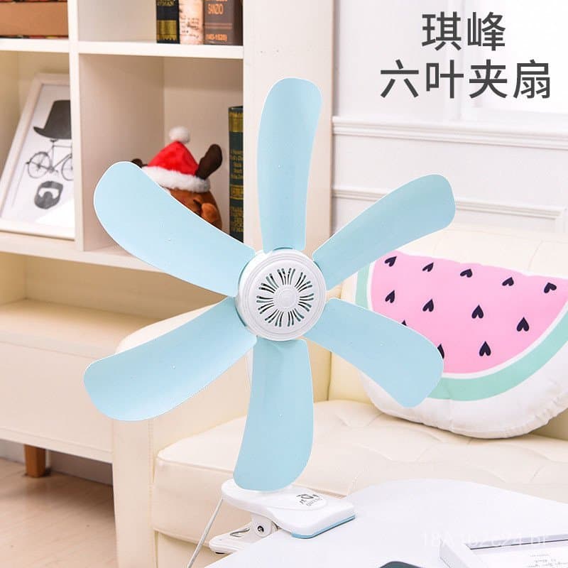 Ventilador de mão Qifeng de seis lâminas, modelo nº 500, pequeno ventilador de cabeceira, microventilador para dormitóri