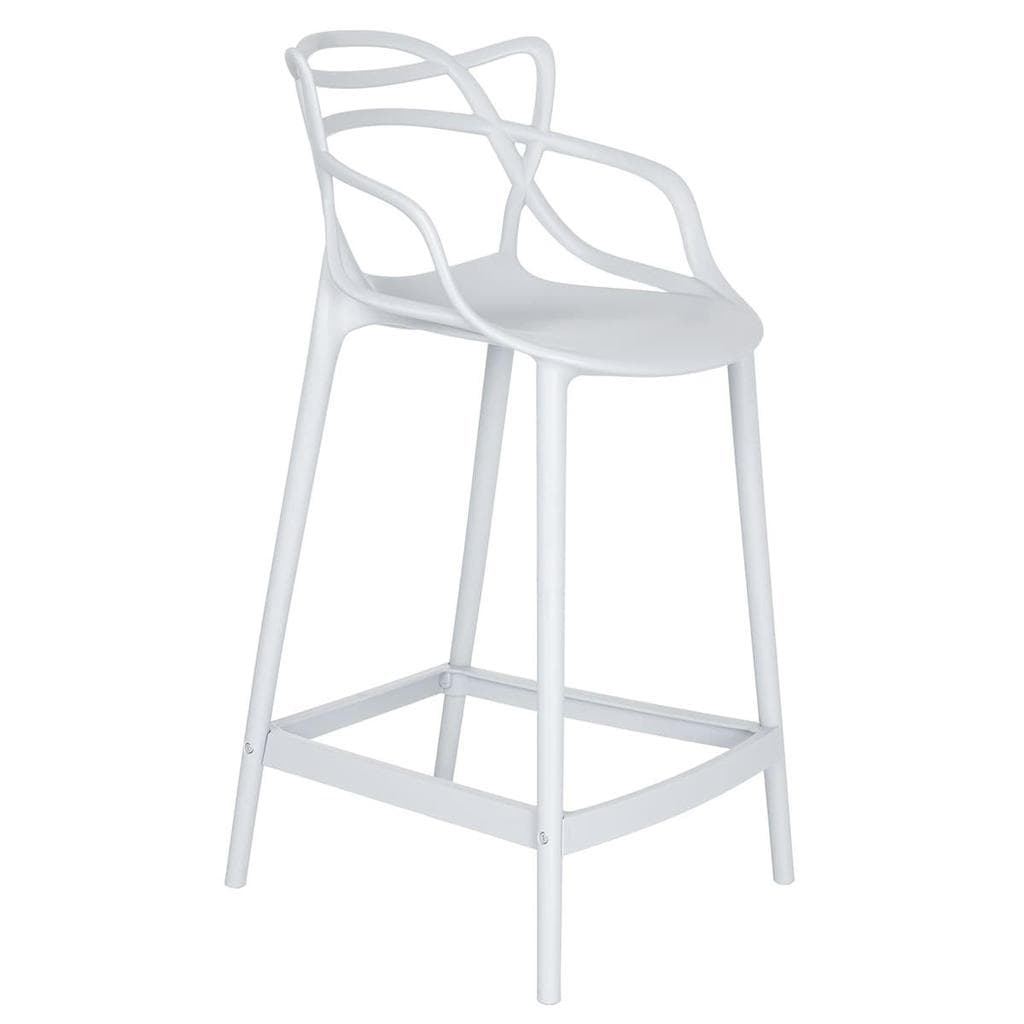 Banqueta média para bancada Master Allegra em Polipropileno 66 cm - Branco