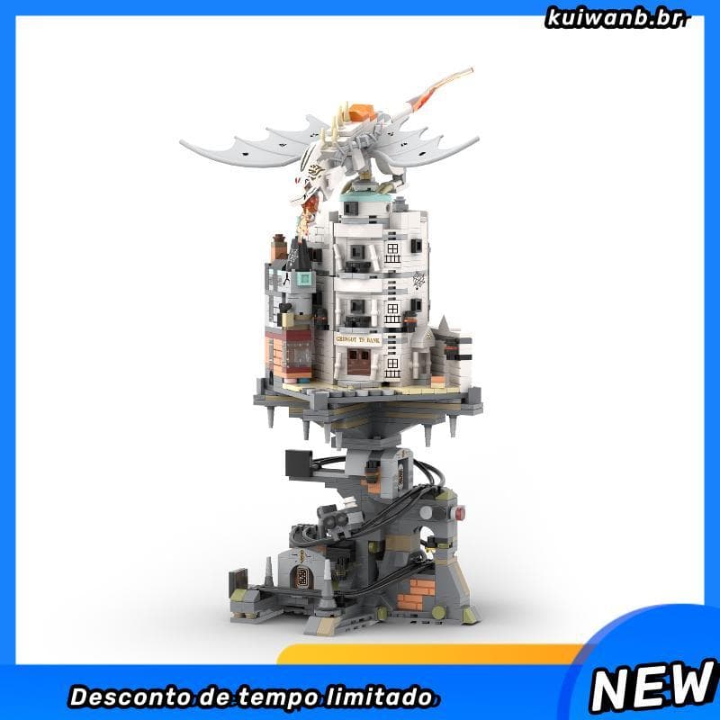 Harry Potter Gringotts Wizarding Bank Building Sets 1056pcs Compatível Com Os Brinquedos Legos Para Crianças Presente D