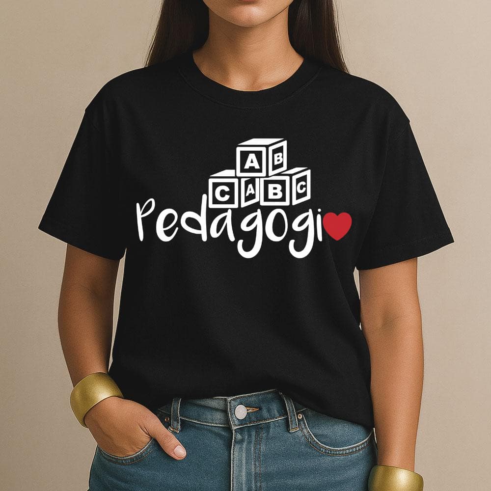 Camiseta Estampada Pedagogia ABC para Professora dar Aula Graduação Algodão Blusa