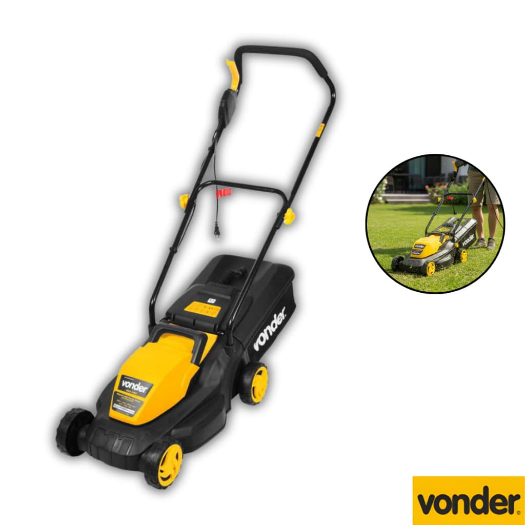 Cortador de Grama Elétrico com Recolhedor Vonder MGV 1001 1000W (1,34HP) 220V com NF