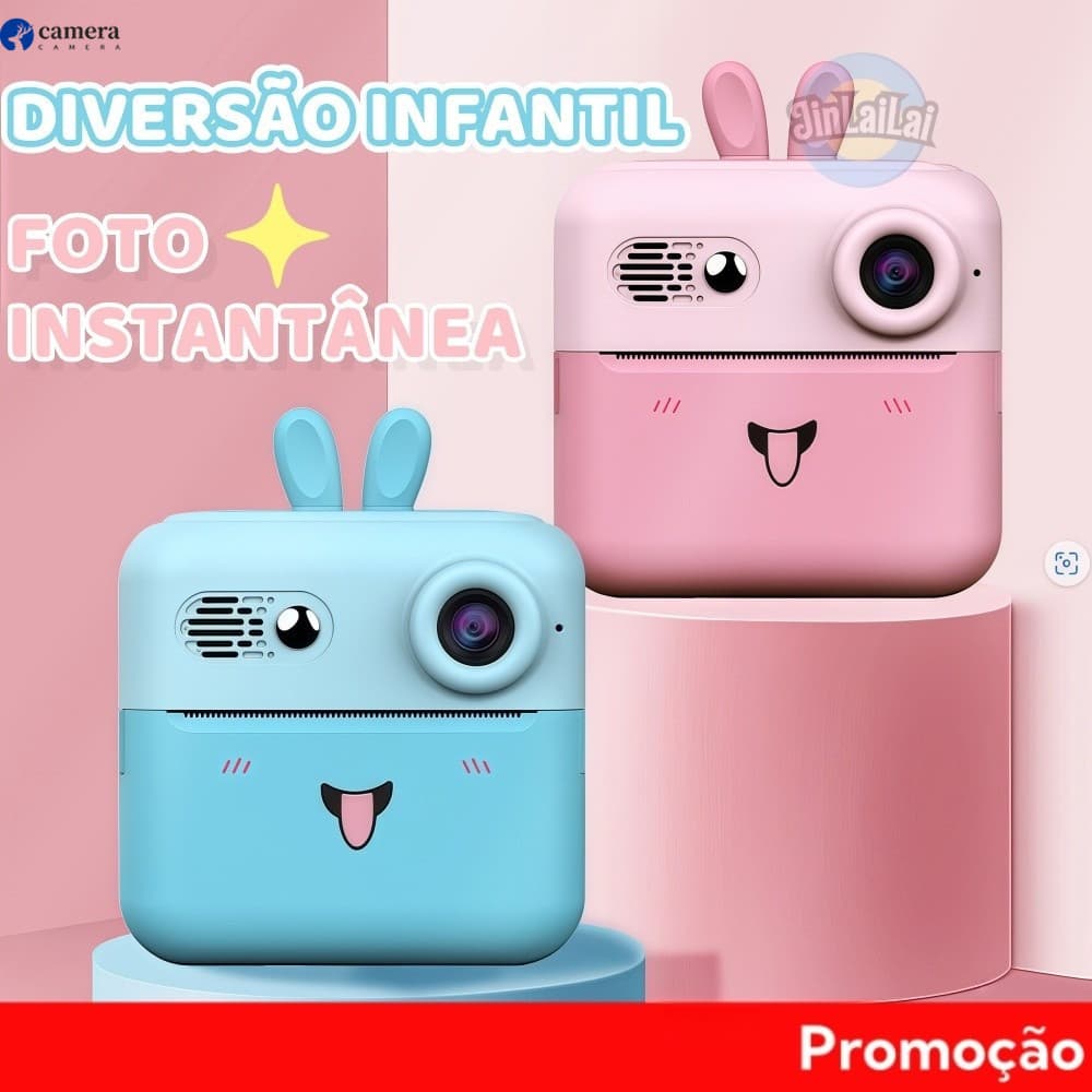 Câmera De Impressão Térmica Instantânea Para Crianças Vídeo Fotografia Digital | Envia Rapido