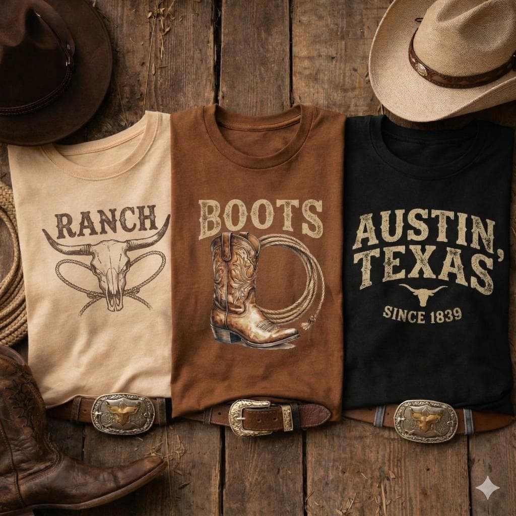 Kit 3 Camisetas Femininas Texas Boiadeira 100% Algodão Agro Cowgirl Contry Vaqueira unissex