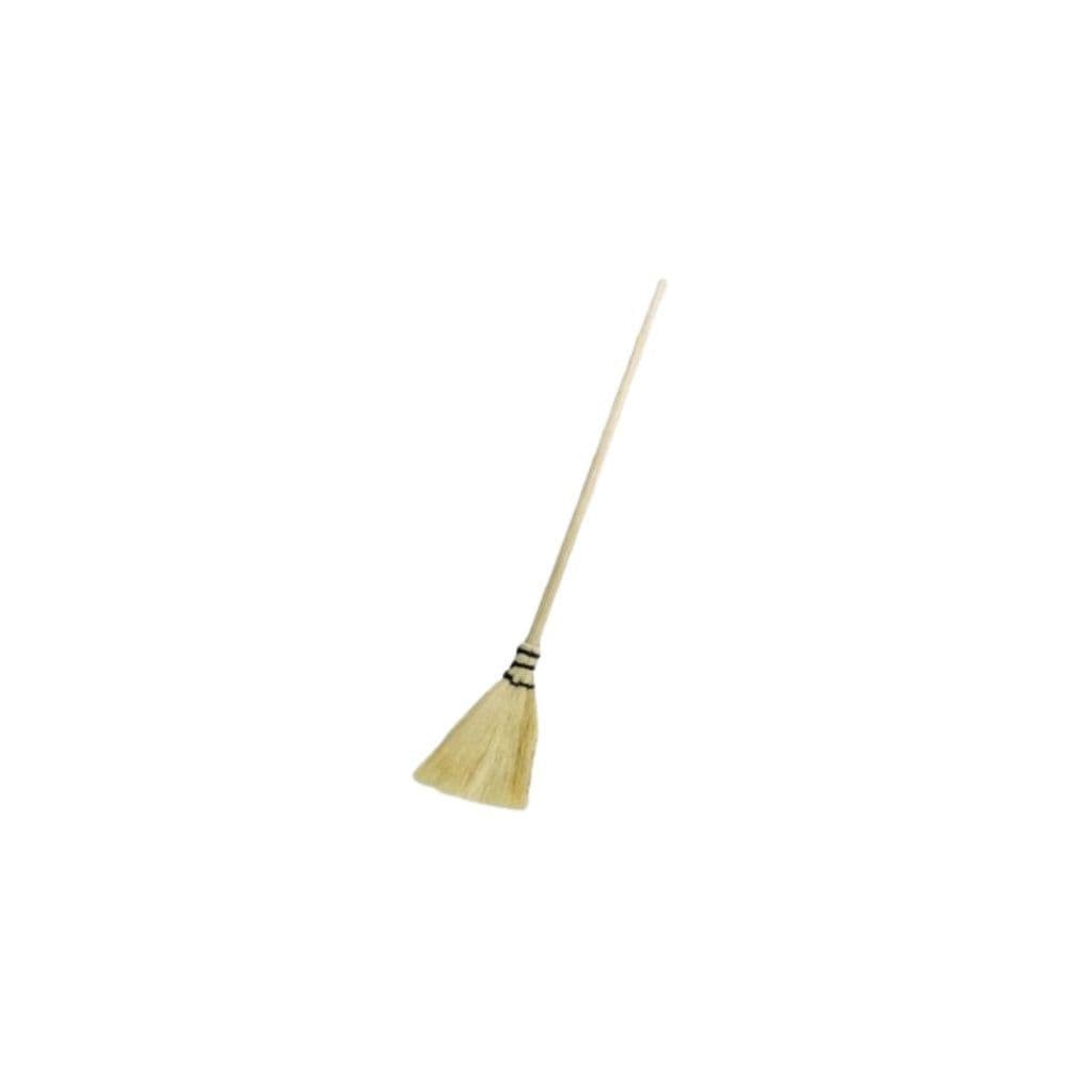 Vassoura Infantil Bruxa P/ Halloween C/ Cabo Madeira 75cm