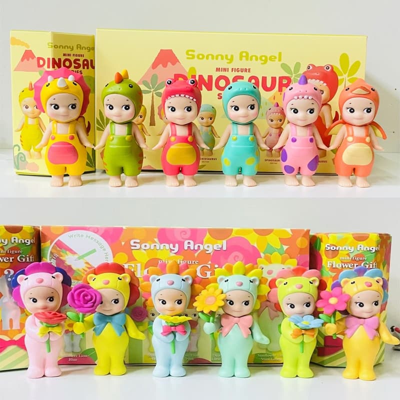 Sonny Anjo Caixa Cega Flor Presente Dinossauro Série Mini Anime Figuras Ornamentos Bonecas Fãs De Brinquedo Das Crianças