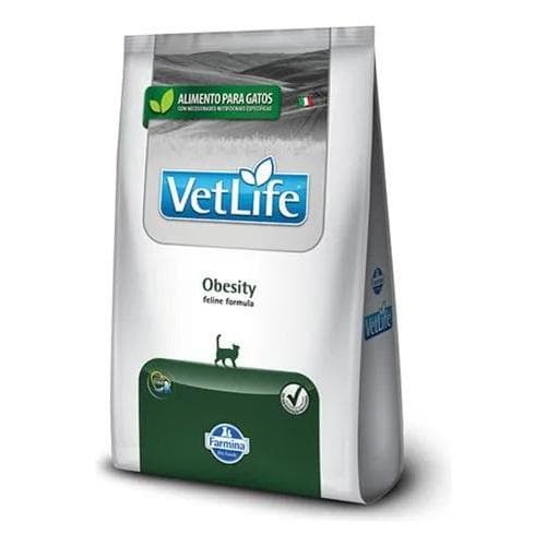 Ração Farmina Vet Life Obesity Gatos 2kg Emagrecimento