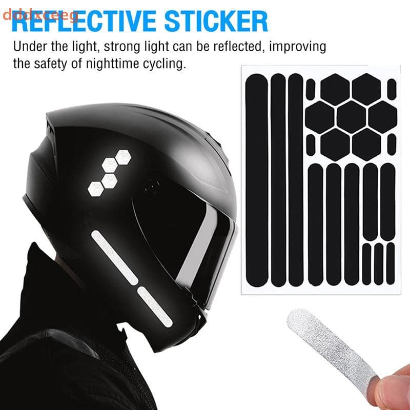 [dddxceeg] Adesivos Refletivos Para Capacetes Fita Reflexiva Autoadesiva Bicicleta Motocicleta Scooter Acessórios De Cic
