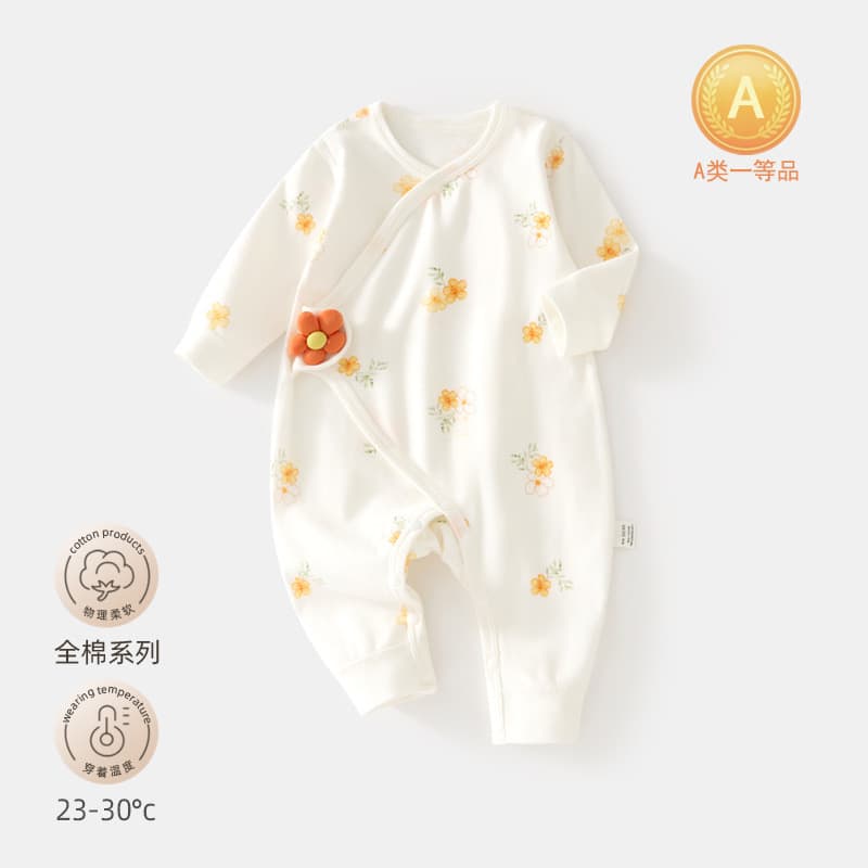 Algodão bebê borboleta roupas classe a bebê macacão outono inverno Base recém-nascido monge roupas quatro estações roupa