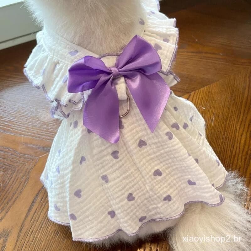 Vestidos Para Animais De Estimação Roupas Primavera E Verão Cães Gatos Ursinhos De Pelúcia Pomerânias Brinquedos Coraçõe
