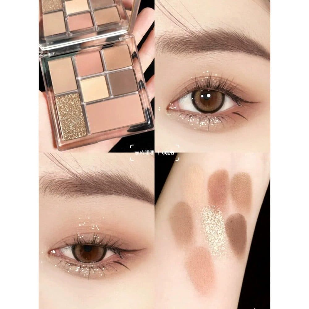 Estoque pronto juduo juduo Paleta de sombras de sete cores Play Fun 12 Gentle Milk Tea Play Fun Palette Earth Color 14 N