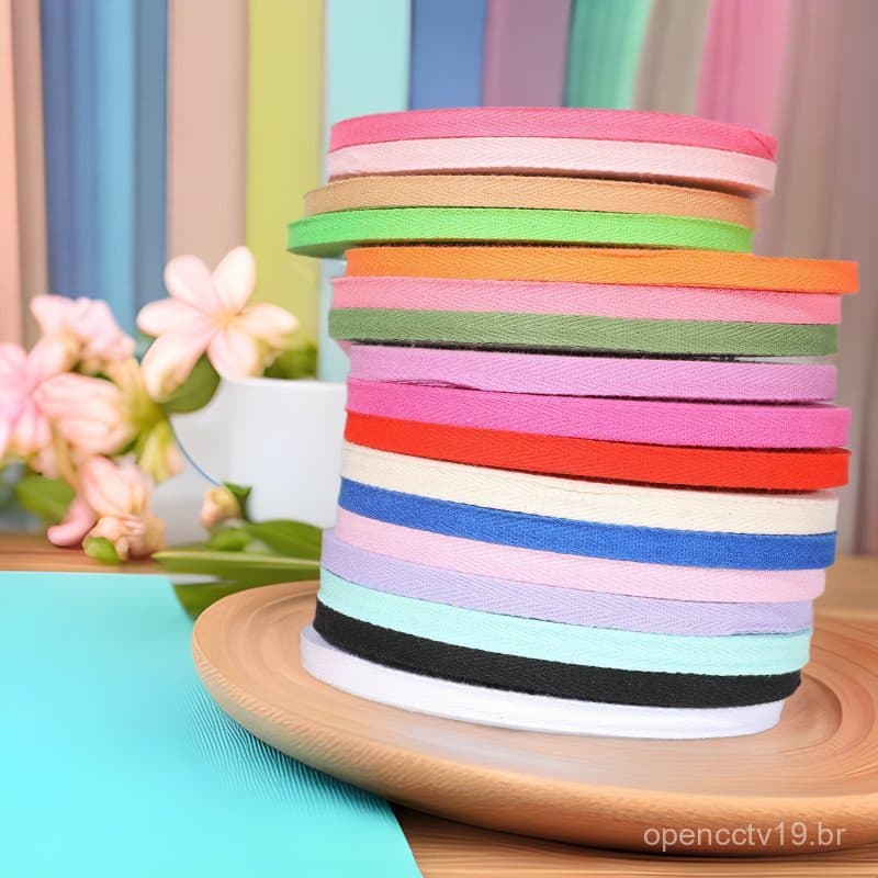 Fabricante de fitas jacquard de poliéster-algodão, fitas de borda, fitas espinha de peixe, fitas para vestuário, fitas d
