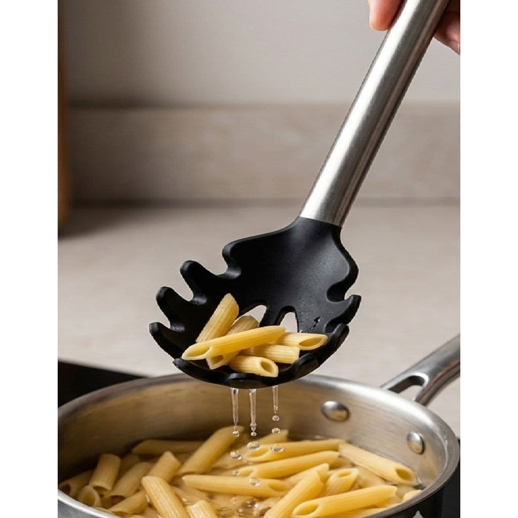 Pegador de Massa - Silicone - Cabo Inox - 31x7,5cm