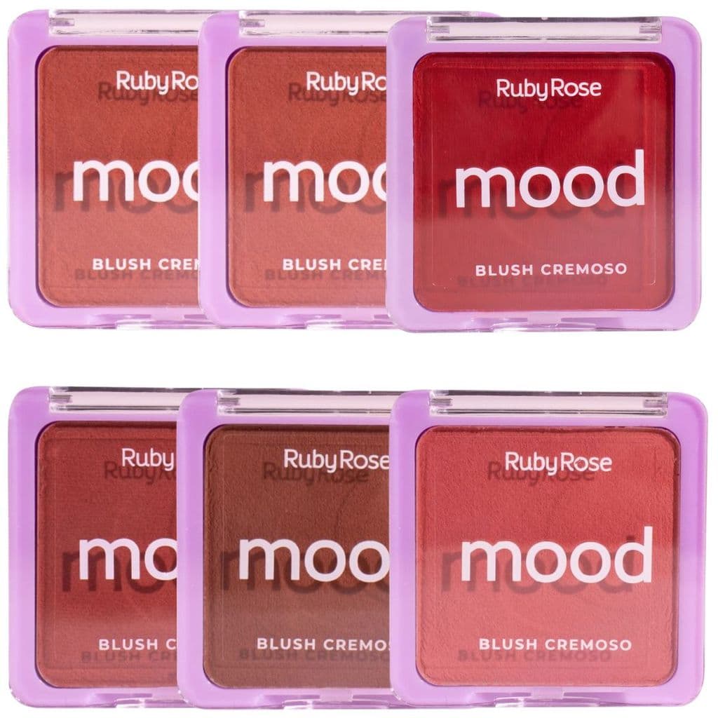 Blush Cremoso Mood Ruby Rose Pigmentação Make Profissional