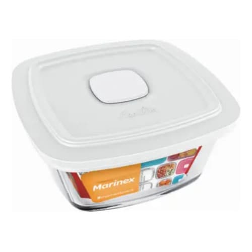 Pote De Vidro 2l Com Tampa Plástica E Válvula Marinex Branco