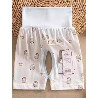Verão bebê puro algodão aberto barriga proteção shorts das mulheres dos homens bebê proteção da barriga calças de pijama
