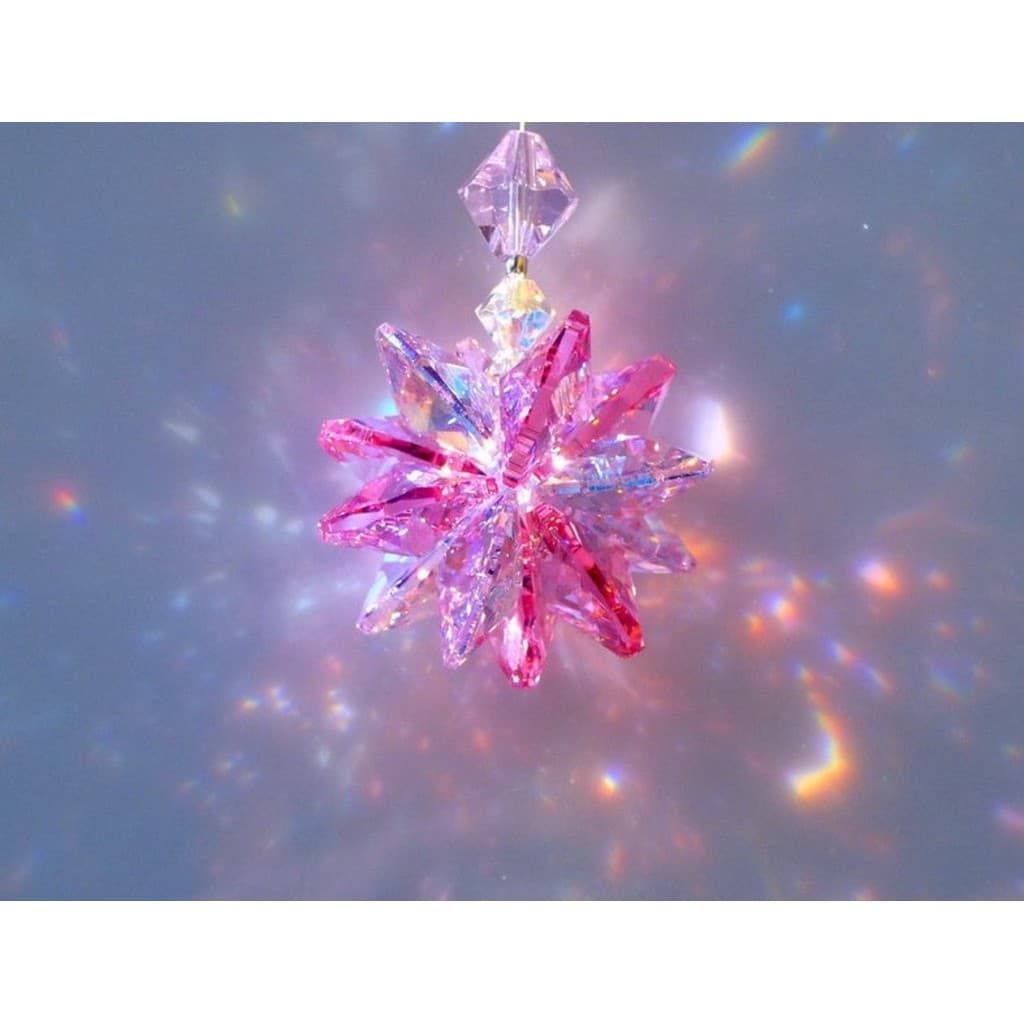 Cristal Suncatcher sala quarto jardim Meditação carro Rosa