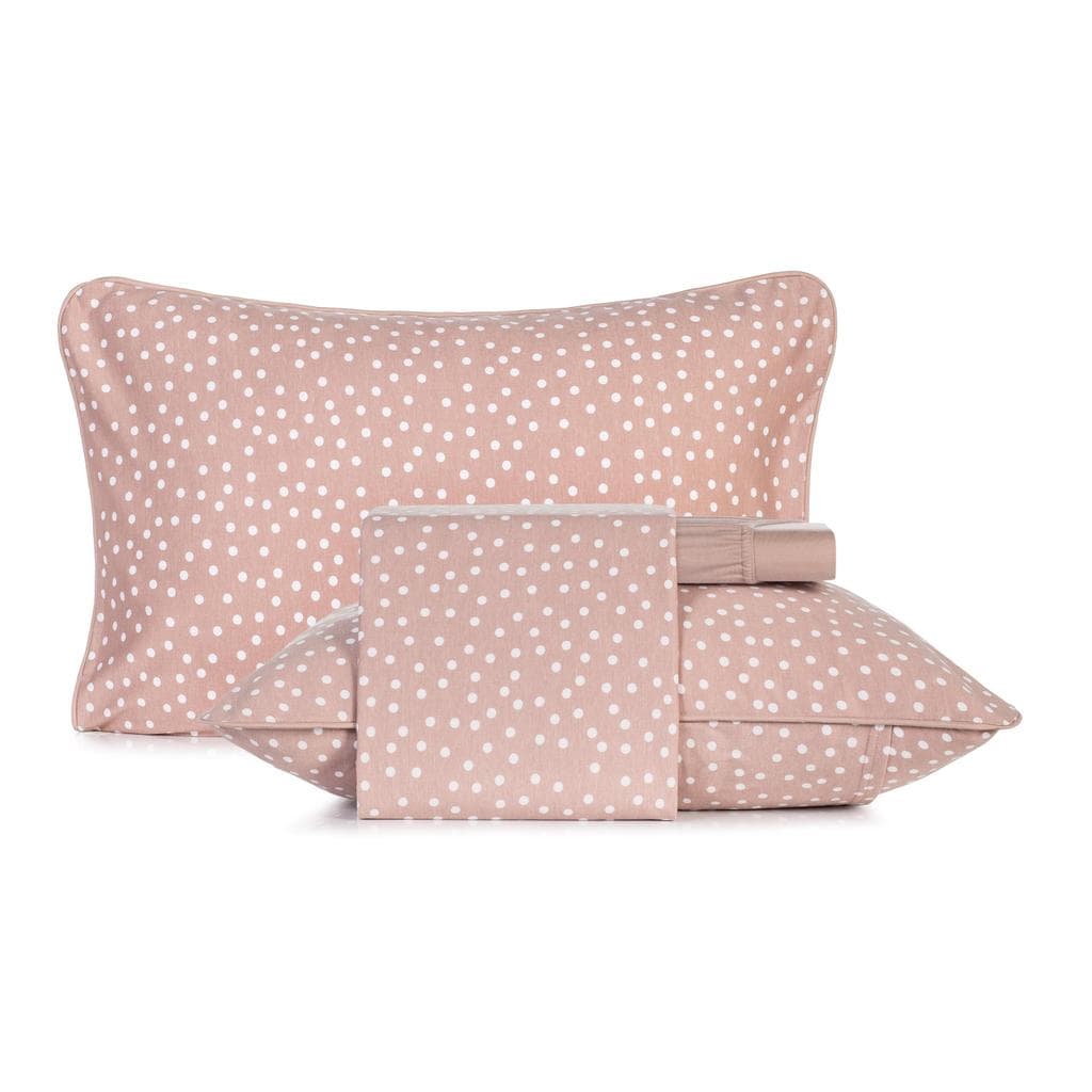 Jogo de Cama Queen 4 Peças Altenburg Malha Fio Penteado Bits Rosê