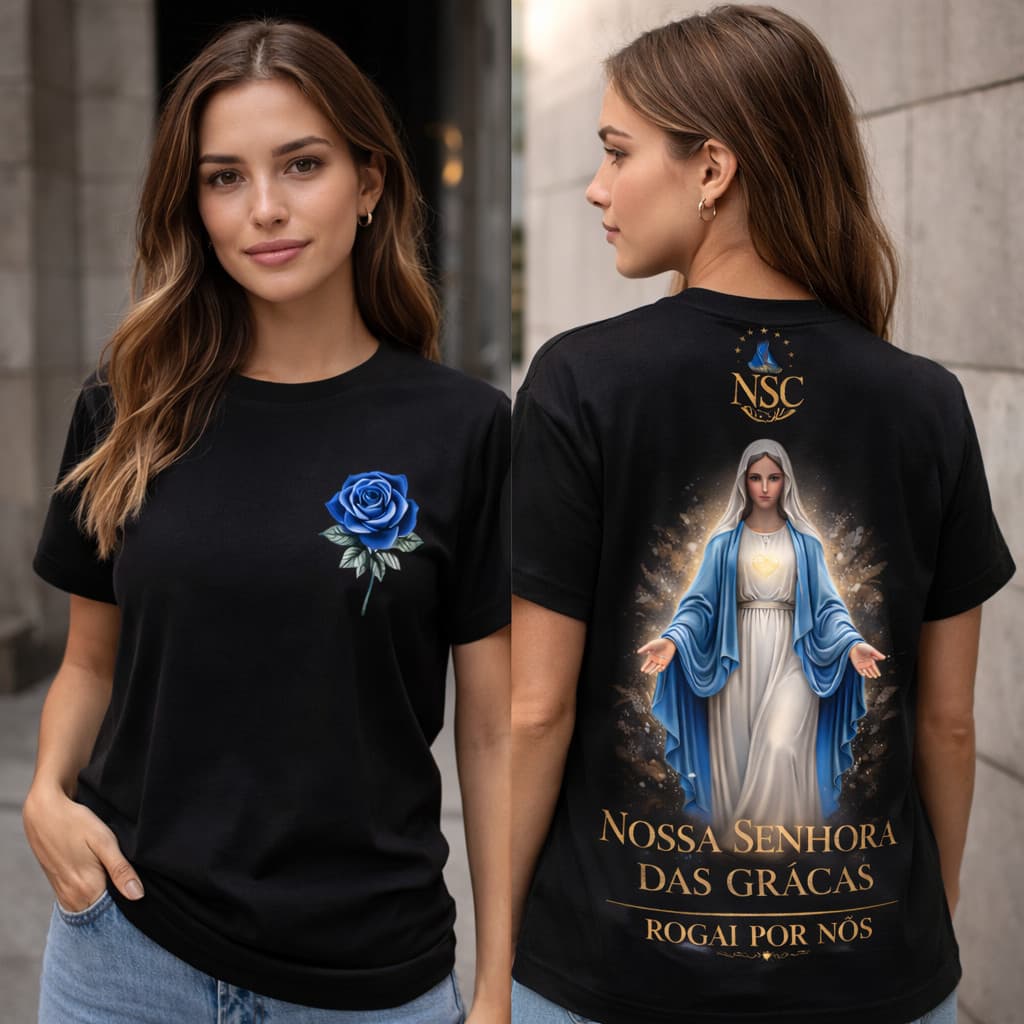 Camiseta Nossa Senhora das Graças Unissex | Estampa Religiosa