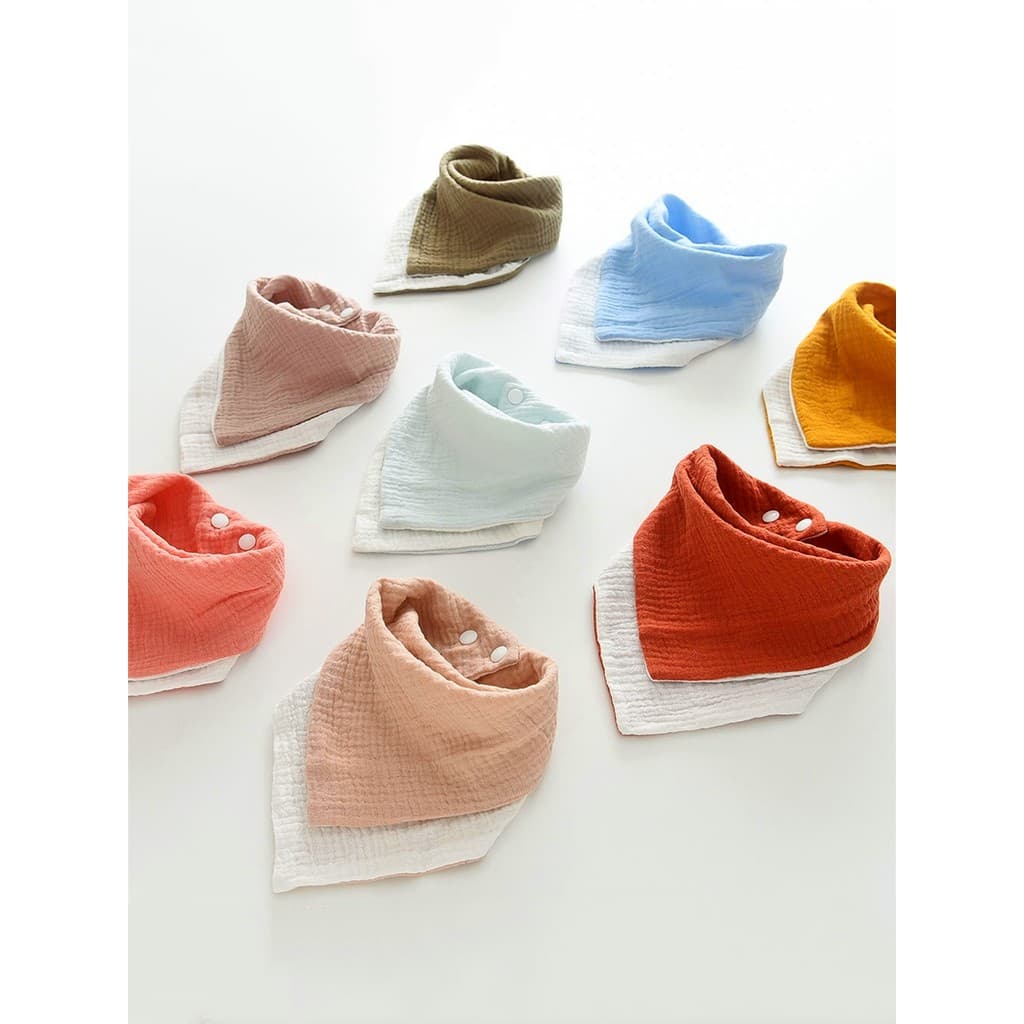 Lenço de bebê primavera outono estilo fino bebê meninos meninas triângulo cachecol à prova de vento puro algodão pequeno